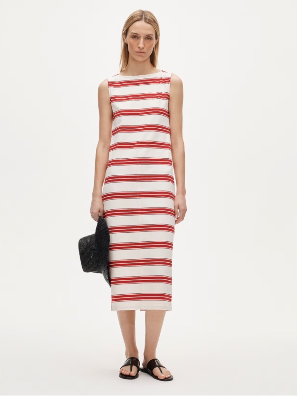 J.Crew Old Money Midi Coastal Sailor Dress Striped Mariner Cloth Red XS $128 NWT